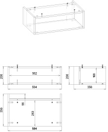 Бриклаер Ниша для тумбы Кристалл 60 дуб бунратти – фотография-5